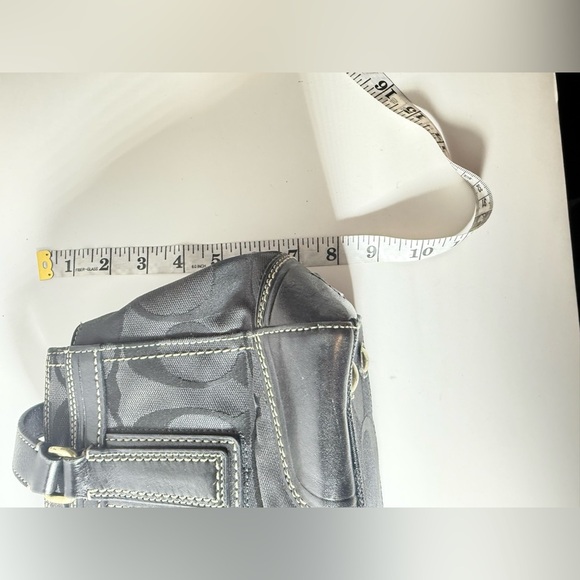 COACH Black Hampton Caryall Signature C Satchel Bag - Picture 12 of 12